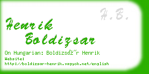 henrik boldizsar business card